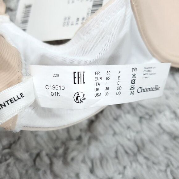 Chantelle C Ideal Back Smoothing Underwire Bra C19510 Beige Nude Size 30DD 30E - Picture 6 of 7